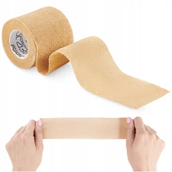 Когезионный бинт-бандаж 4FIZJO Cohesive Bandage 5 см x 4.5 м эластичный, самоклеящийся Beige (P-5905973400855)