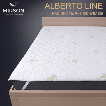 Наматрацник MirSon №1009 Alberto Wool Aloe Vera 60х120 см (2200001494824)