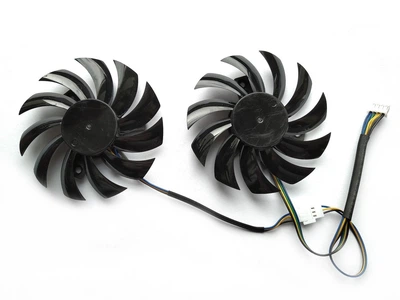 Вентилятор кулер PowerLogic для видеокарты MSI HD 6770 6850 6870 6790 6950 GTX 460 560 ti Twin Frozr PLD08010S12HH (T128010SU) комплект 2 шт (№30.2)