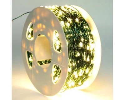 Гирлянда Роса 500 LED 50 м с пультом USB зеленый нить теплый свет