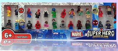Набор фигурок Marvel Super Hero 24 фигурки для детей от 6 лет пластиковые