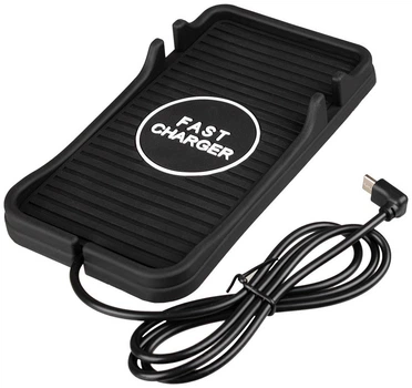 Силиконовый коврик с беспроводной зарядкой Fast Wireless Charging C7 до 15 Вт черный