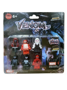 Набір фігурок Venom Marvel 6 персонажів з пластику для дітей від 6 років