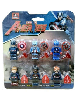 Набор фигурок Капитан Америка Avengers 6 фигурок от 3 лет прочный пластик