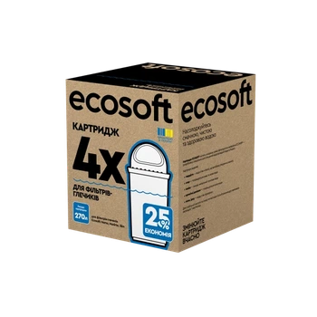 Комплект картриджей 3+1 ECOSOFT для фильтров-кувшинов