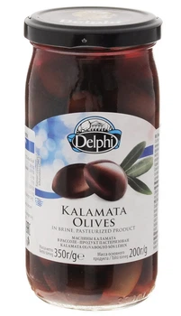 Оливки Каламата з кісточкою Delphi 350г(5201306821008)