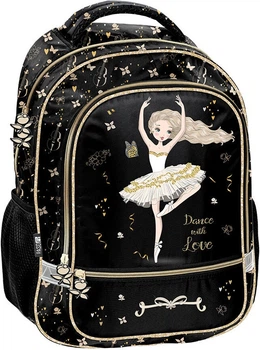 Шкільний рюкзак Paso Baletnica 38 x 29 x 16 см 18 л Чорний з білим (5903162133973)
