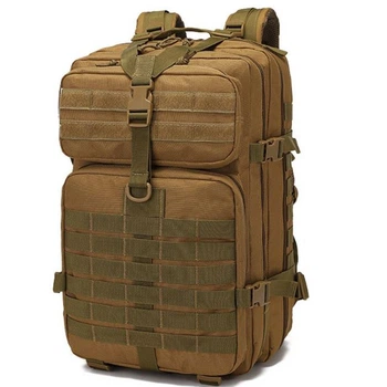 Рюкзак тактический Tosh 50 л, военный штурмовой, армейский, койот, с MOLLE, водостойкий 600D