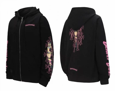 Зіп Худі CHROME HEARTS Deadly Doll Logo Black Zip up L