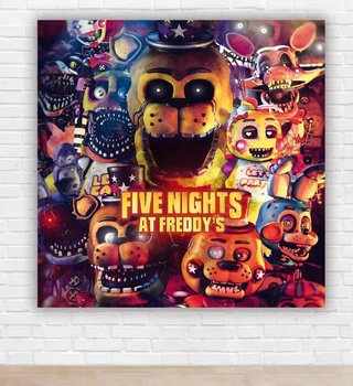 Паперовий плакат "Фнаф. П'ять ночей з Фредді. Five Nights at Freddy." розмір 150х150см