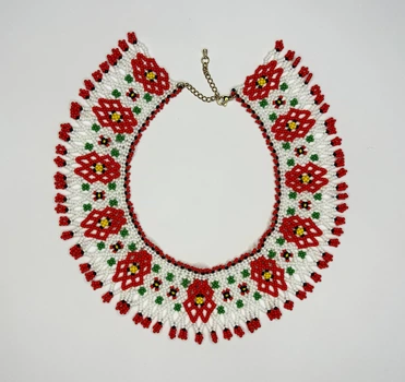 Традиционная украинская силянка из бисера HatynkaUA Necklace 38 см Разноцветный (SUN999_47)