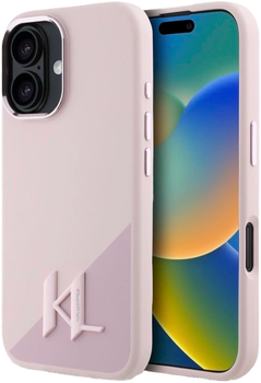 Панель Karl Lagerfeld Shadow Initial MagSafe для Apple iPhone 16 Pink (KLHMP16SSCMKMPCP)