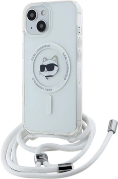 Etui Plecki Karl Lagerfeld IML Choupette Head & Cord Magsafe do Apple iPhone 15/14/13 Transparent (KLHMP15SHCCHNT)