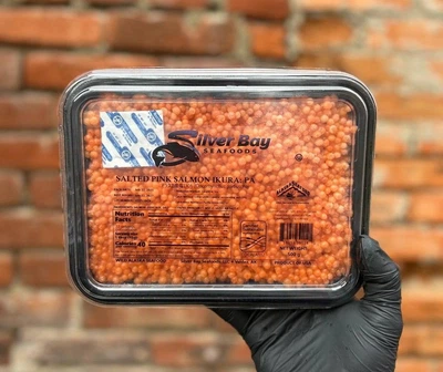 Ікра червона горбуші солено-морожена Silver bay Аляска 500 г