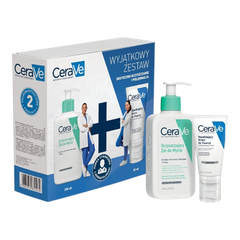 Набір для догляду за обличчям Cerave гель очищувальний 236 мл + крем зволожувальний 52 мл (5905076872474)