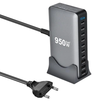 Сетевое зарядное устройство Gan 3 YMX-950W на 10 портов Черный