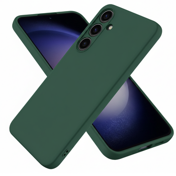 Чохол Fiji Full Soft Premium Samsung Galaxy S24 Plus (S926) протиударний бампер з мікрофіброю Dark Green