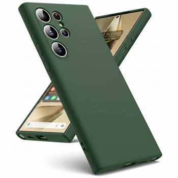 Чохол Fiji Full Soft Premium для Samsung Galaxy S24 Ultra (S928) протиударний бампер з мікрофіброю Dark Green