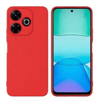 Чехол Fiji Full Soft Premium для Xiaomi Redmi 13 противоударный бампер с микрофиброй Red