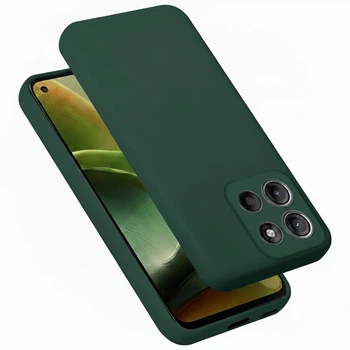 Чехол Fiji Full Soft Premium для Motorola G86 5G противоударный бампер с микрофиброй Dark Green