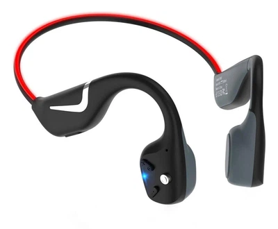 Спортивные беспроводные костные наушники Paramita DV68 Open-Ear с шумоподавлением, Bluetooth 5.3 и костной проводимостью До 20 часов работы Черный с красным