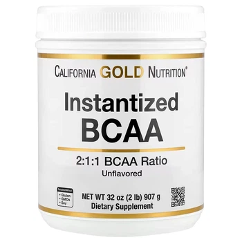 Амінокислоти California Gold Nutrition Instantized BCAA Powder with L-Leucine, L-Isoleucine, and L-Valine 907 g (Unflavored)