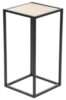 Stojak na kwiaty Homla Roh metalowy czarny 23 x 45 cm (5904183876719)