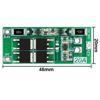 Контролер заряду/розряду BMS 2S 20A з балансуванням для Li-ion 18650 (2S, 8.4V)