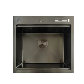 Мийка Mixxus MH5050-SK Nano-Black з н.ст. зі сходинкою для сушарки, з підст.під ножі (графіт) (MX1940)