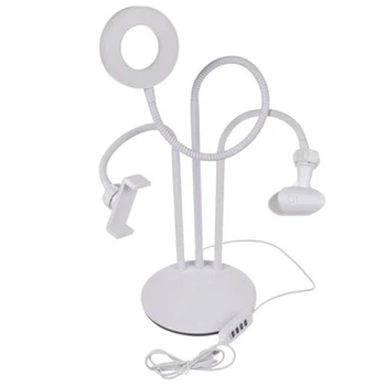 Кольцевая лампа с холдером для смартфона и микрофона XO BGD006/LS-90 Белая противоударная