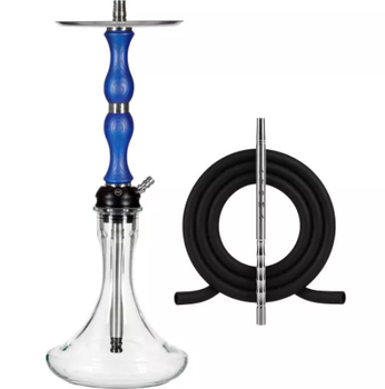 Кальян Aroma Hookah Oscar Blue 55 см Арома Хука Оскар Синий 16 мм Нержавеющая сталь с диффузором