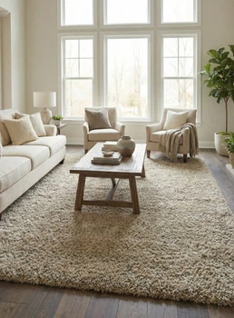 Килим з високим ворсом Loca 6365A beige 1.50x2.30