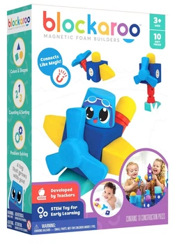 Klocki magnetyczno-piankowe Blockaroo Samolot 10 elementów 301002 (5425002309022)