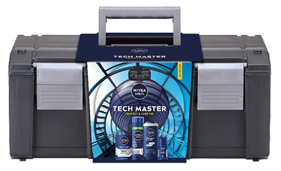 Набір для догляду за тілом Nivea Men Tech Master Пінка для гоління 200 мл + Бальзам після гоління 100 мл + Антиперспірант кульковий 50 мл + Гель для душу 250 мл (9005800395234)