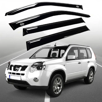 Дефлектори вікон ветровики Nissan X-Trail (T31) 2007-2014 Скотч 3M Voron Glass