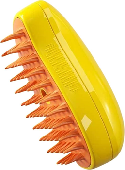 Щетка для котов и собак Cat Steam Brush 3 в 1 12х6.5 см Желтый/Оранжевый паровая