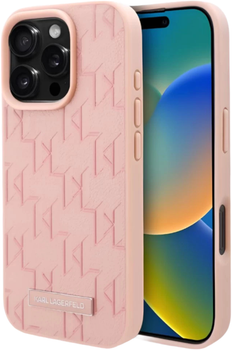 Панель Karl Lagerfeld Hot Stamp Magsafe для Apple iPhone 16 Pro Pink (KLHMP16LPKHPORPP)