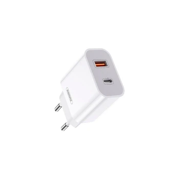 Зарядний пристрій мережевий Remax Surie 2 порти USB + Type-C 20W PD+QC, білий