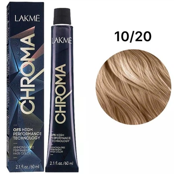 Безаміачна перманентна фарба для волосся Lakme Chroma Permanent Hair Color 10/20 Violet Platinum Blonde 60 мл
