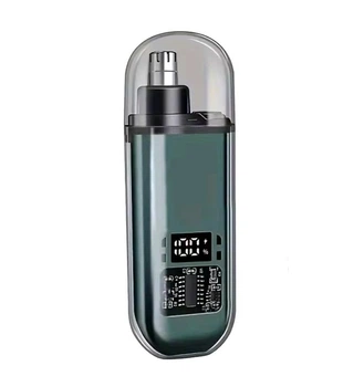 Тример для носа та вух Nose hair trimmer SJ-005 на акумуляторі з USB зарядкою зелений