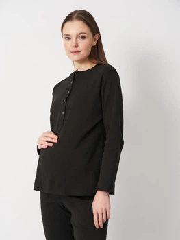 Кофта домашняя для беременных и кормящих мам KOKO boutique Black HOME S/M чёрная