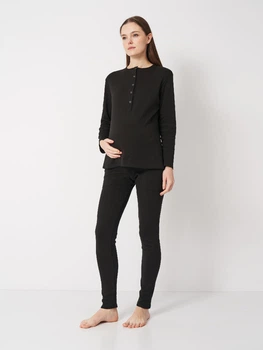 Пижама, домашний костюм для беременных и кормящих мам Koko boutique Black HOME S/M чёрный