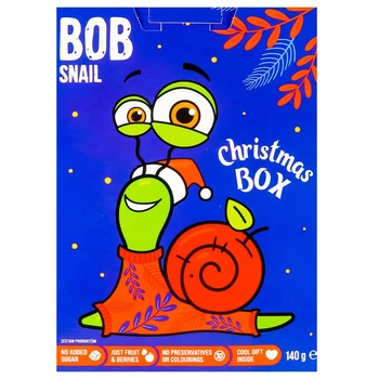 Набір продукції Різдвяний бокс з іграшкою та стікерпаком Bob Snail 140 г (20272813)