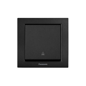 Кнопка звонка Karre Plus 55 с рамкой ABS чорна [WDTC90192BL-UA1] Panasonic