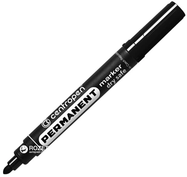 Набір перманентних маркерів Centropen Чорний 2.5 мм 10 шт (8595013616659)