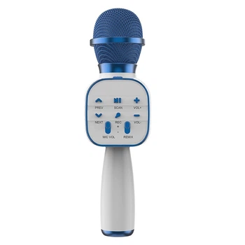 Беспроводной микрофон караоке Bluetooth колонка с изменением голоса для детей и взрослых плеер (578608)
