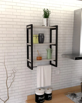 Настенная кухонная полка в стиле лофт EcoLoft Риали DSP-1298-2 Дуб Кортона