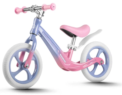 Rowerek biegowy Ricokids FUNNU 12" Fioletowy (5903890629625)