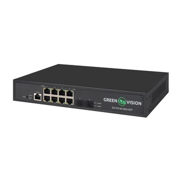 Коммутатор POE GreenVision GV-019-M-08G+SFP 8 портов