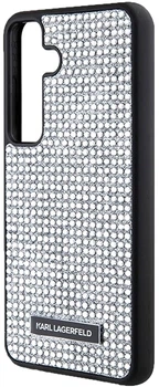 Etui plecki Karl Lagerfeld Rhinestone Metal Logo na Samsung Galaxy S24 (S921) Srebne (3666339241902)